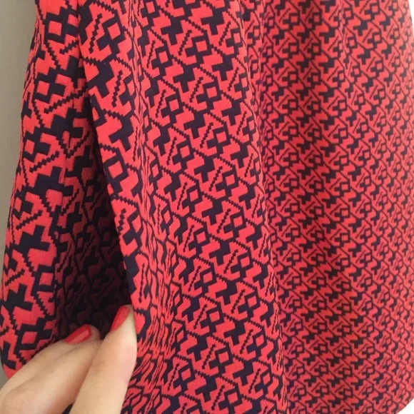 Anthropologie Red and Black Mini Dress Lili Wang For Lili’s Closet - Picture 3 of 4